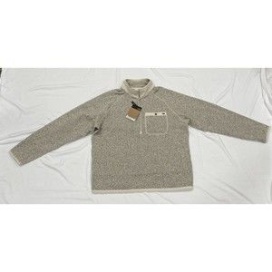 The North Face Jacket Half Zip Mock Neck Sand Stone Heather